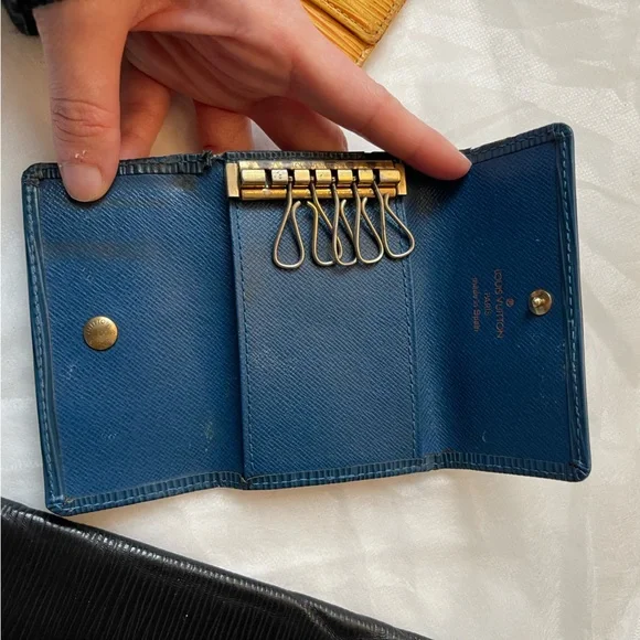 Louis Vuitton Epi Project Pieces Yellow Blue Black Leather Key Holder Wallet - Picture 3 of 9